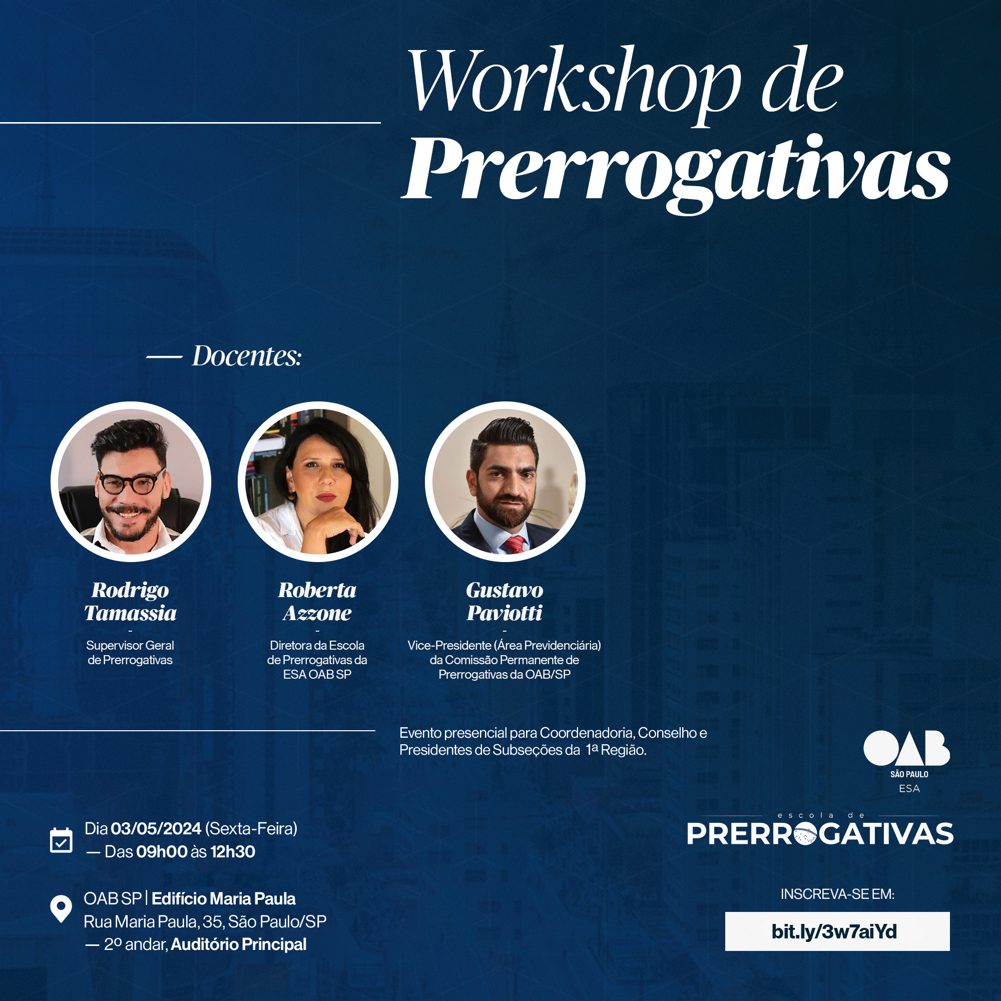 Workshop de Prerrogativas 1ª Região